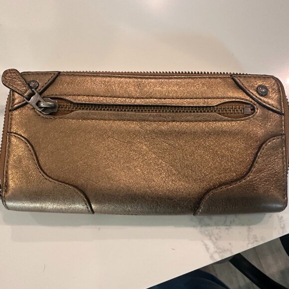 Coach Large Accordion Zip Wallet Gunmetal - Picture 3 of 4